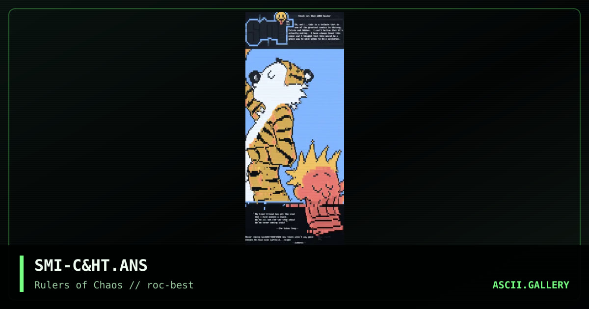 A tribute to Calvin and Hobbes, by samurai, 1998