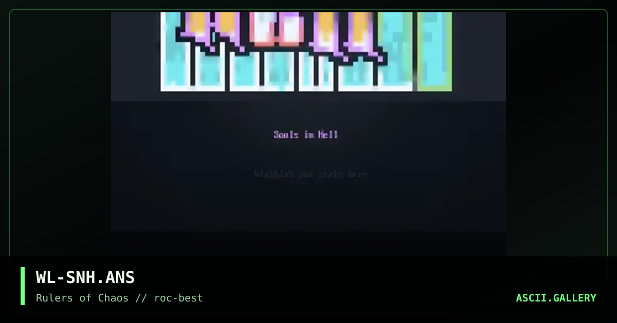 Souls In Hell, by wireless, 1998