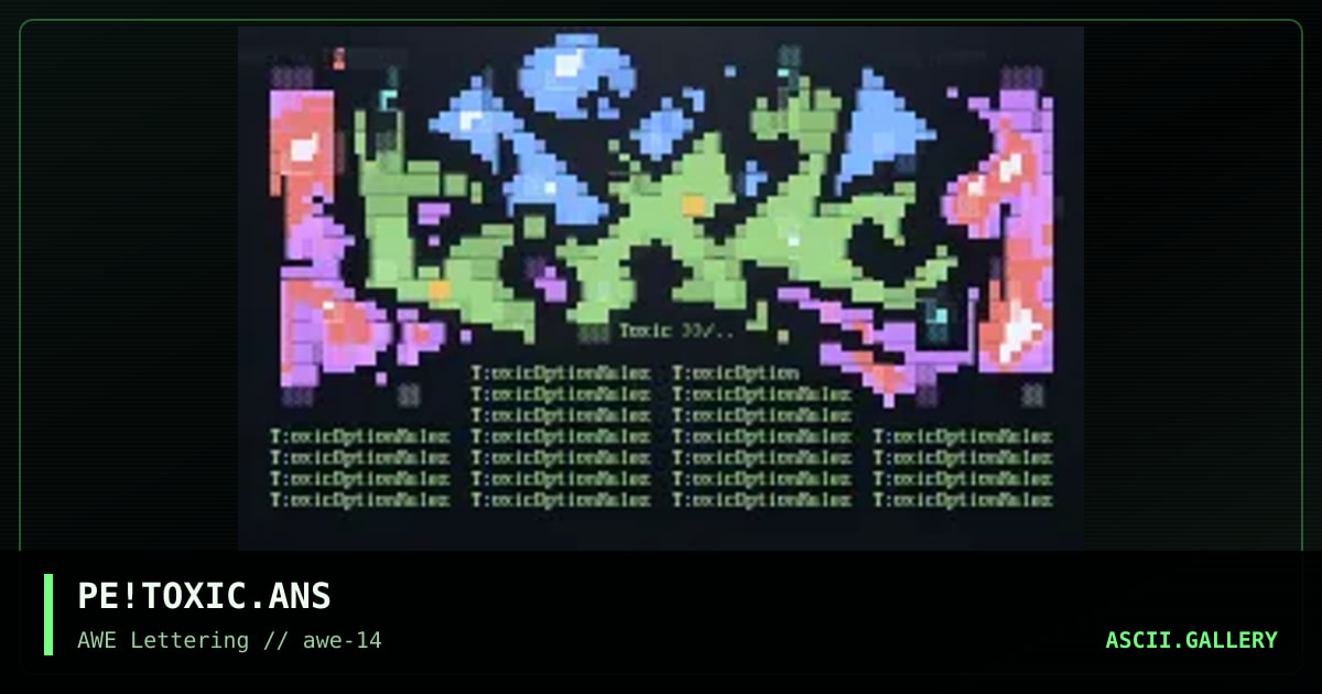 Toxic, by phonyeye, 1998