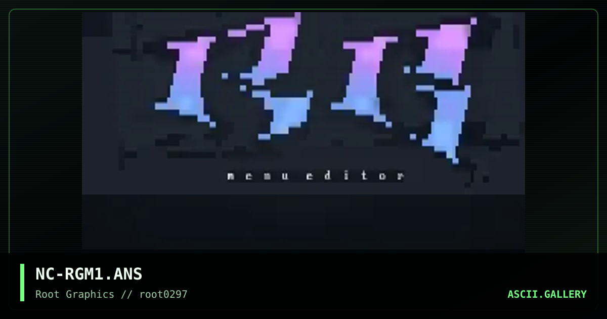 RG Menu Editor, by necrolyte, 1997