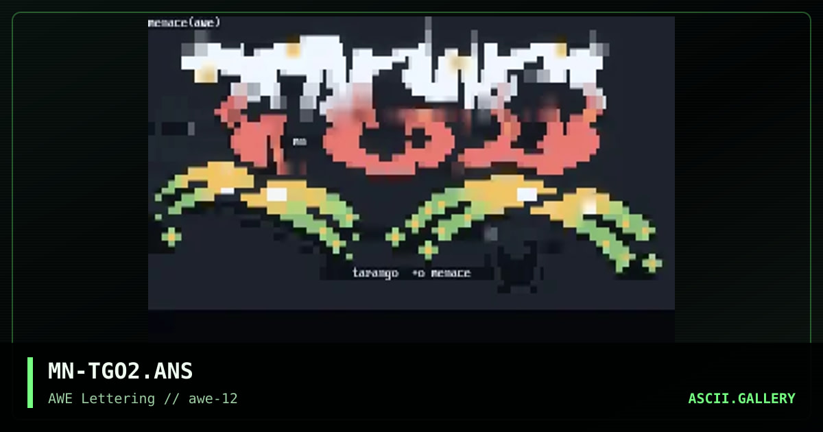 Tarango, by menace, 1997