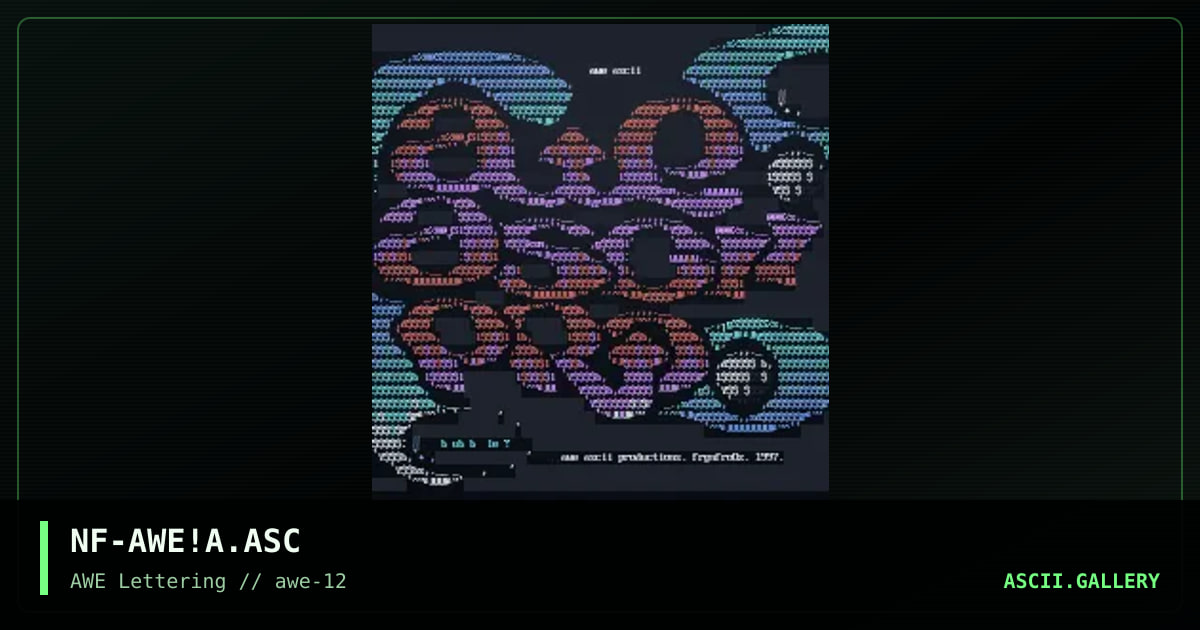 AWE!Ascii Promotional, by frgnfruz, 1997