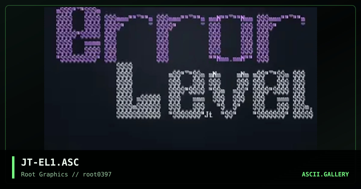 Error Level, by jet, 1997