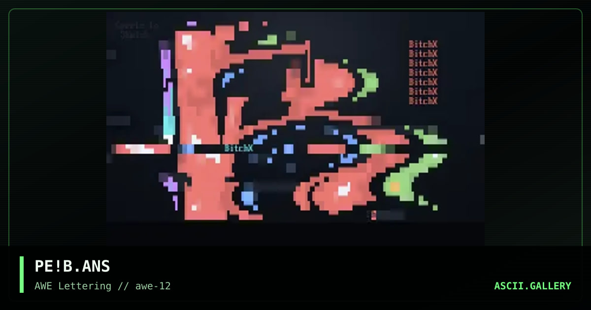 Bitch X, by phonyeye, 1997