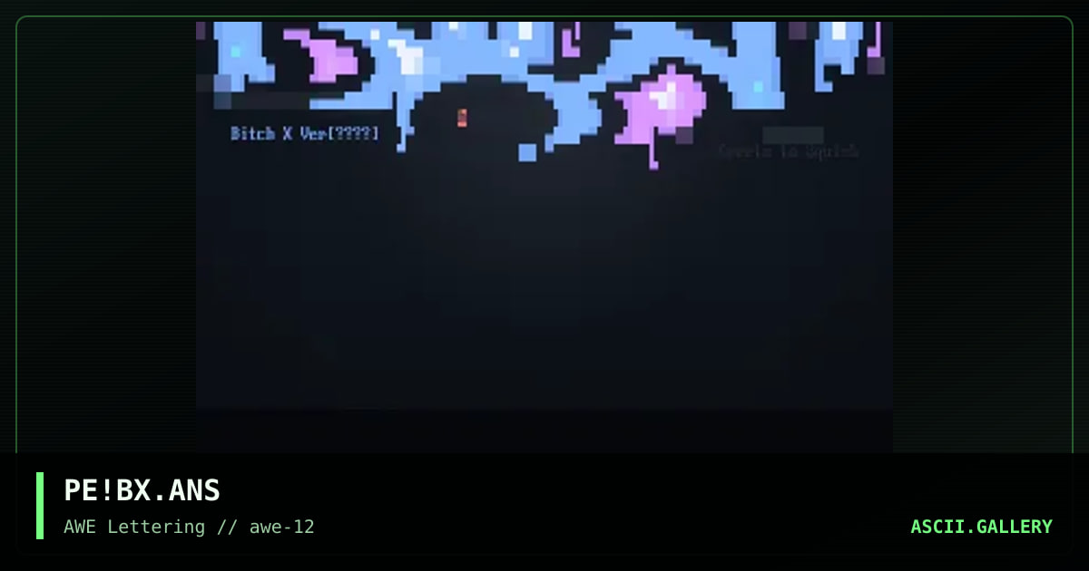 Bitch X, by phonyeye, 1997