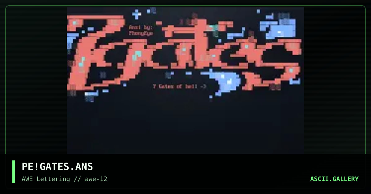 7 Gates of Hell, by phonyeye, 1997