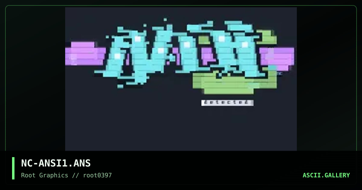 Ansi Detected, by necrolyte, 1997