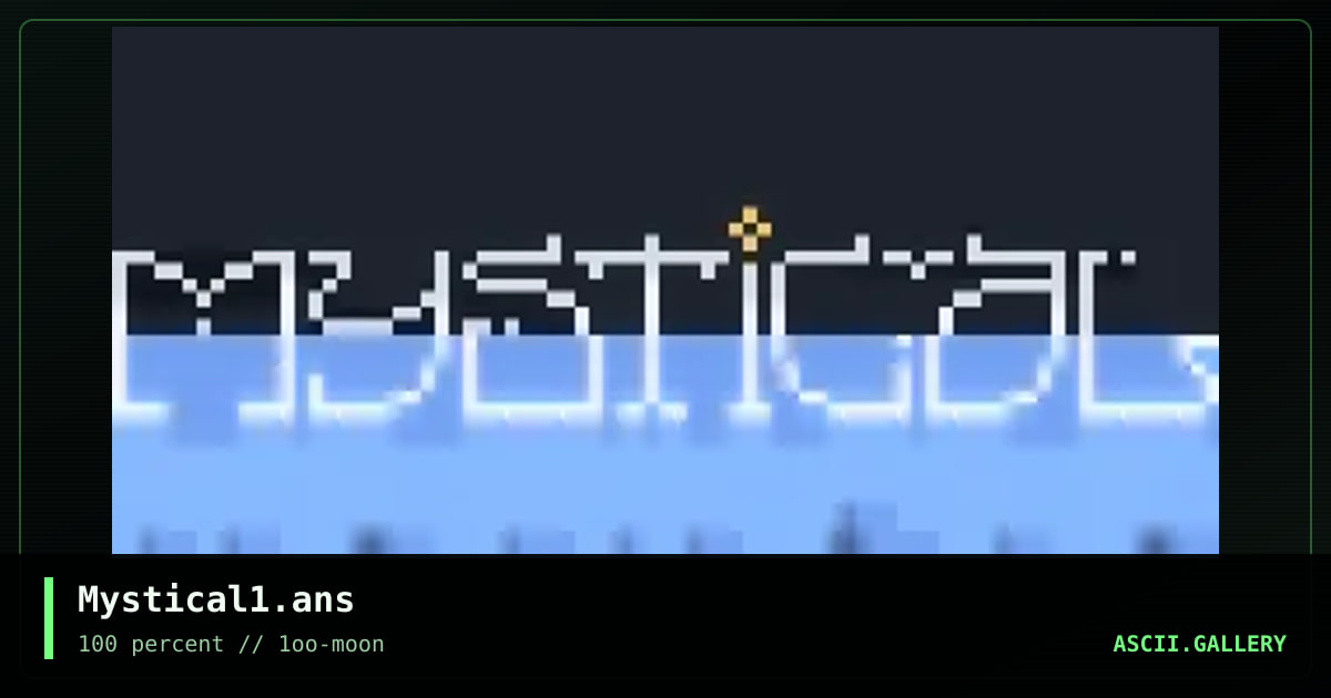 Mystical1.ans, by neurodancer, 1997