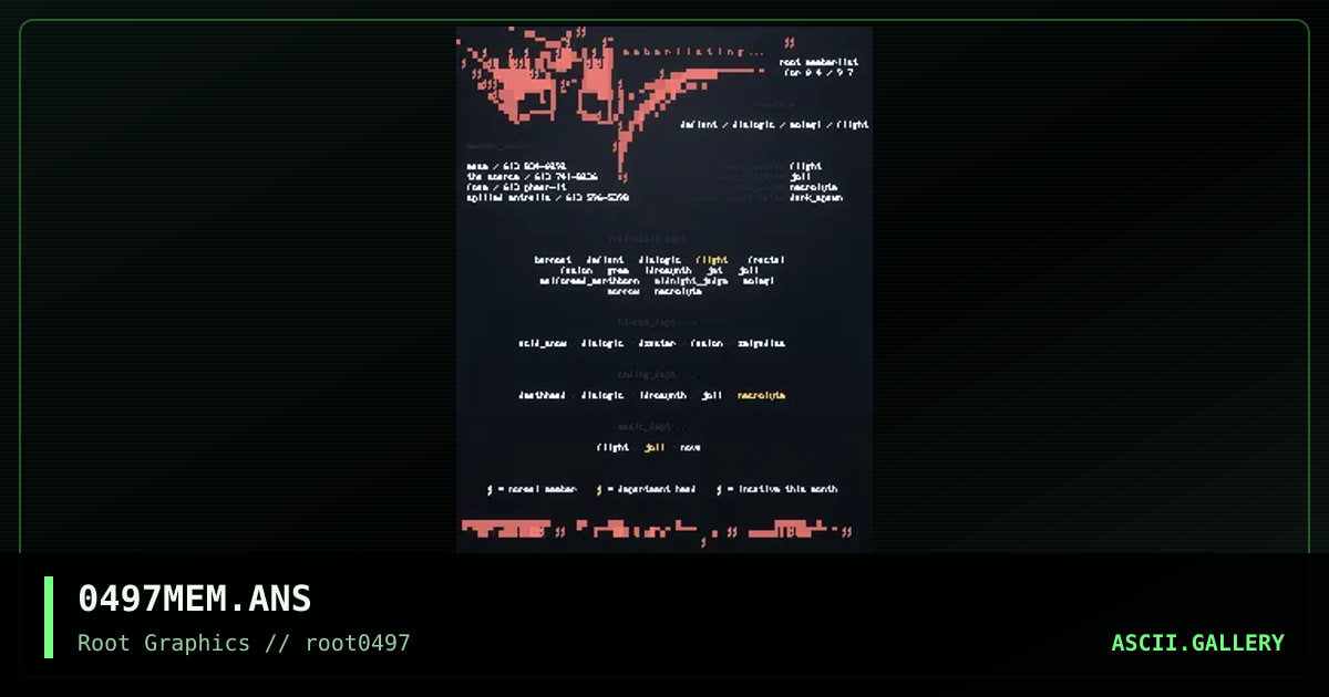 0497 memberlist!, by root, 1997