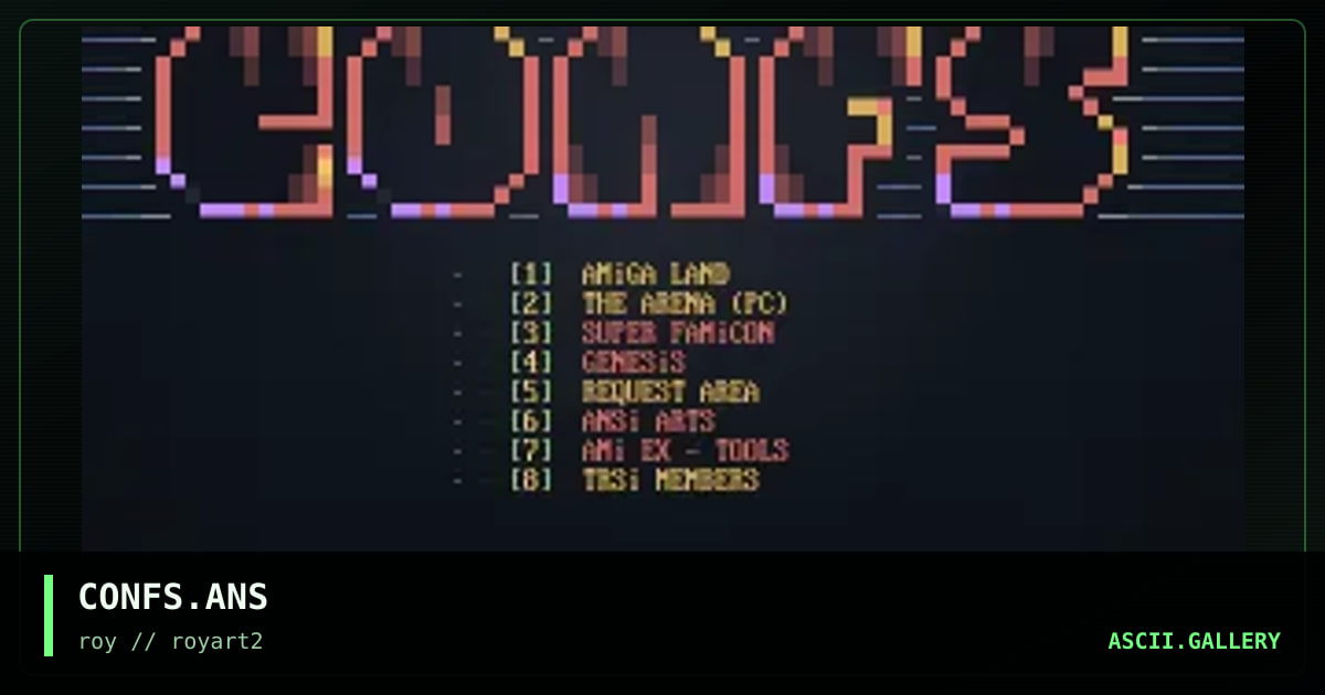 CONFS.ANS, by roy, 1994