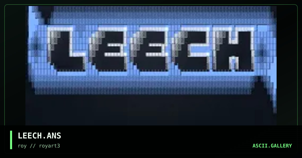 LEECH.ANS, by roy, 1994