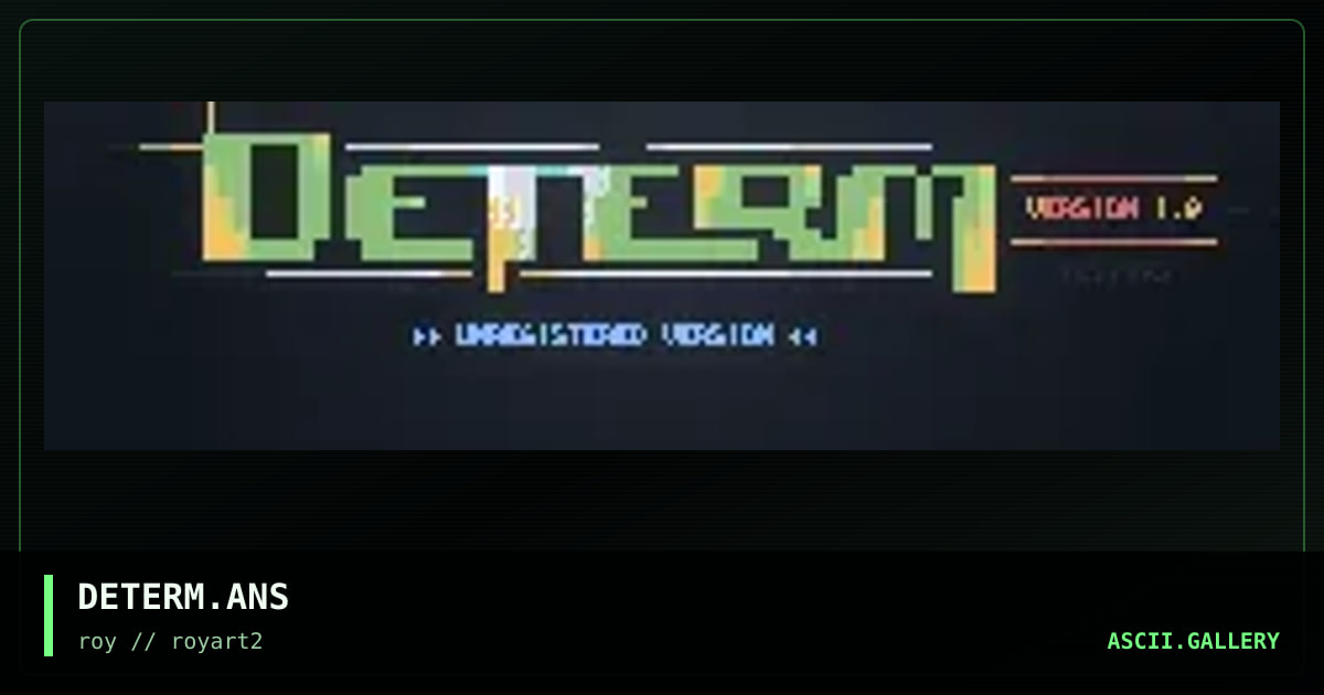 DETERM.ANS, by roy, 1994