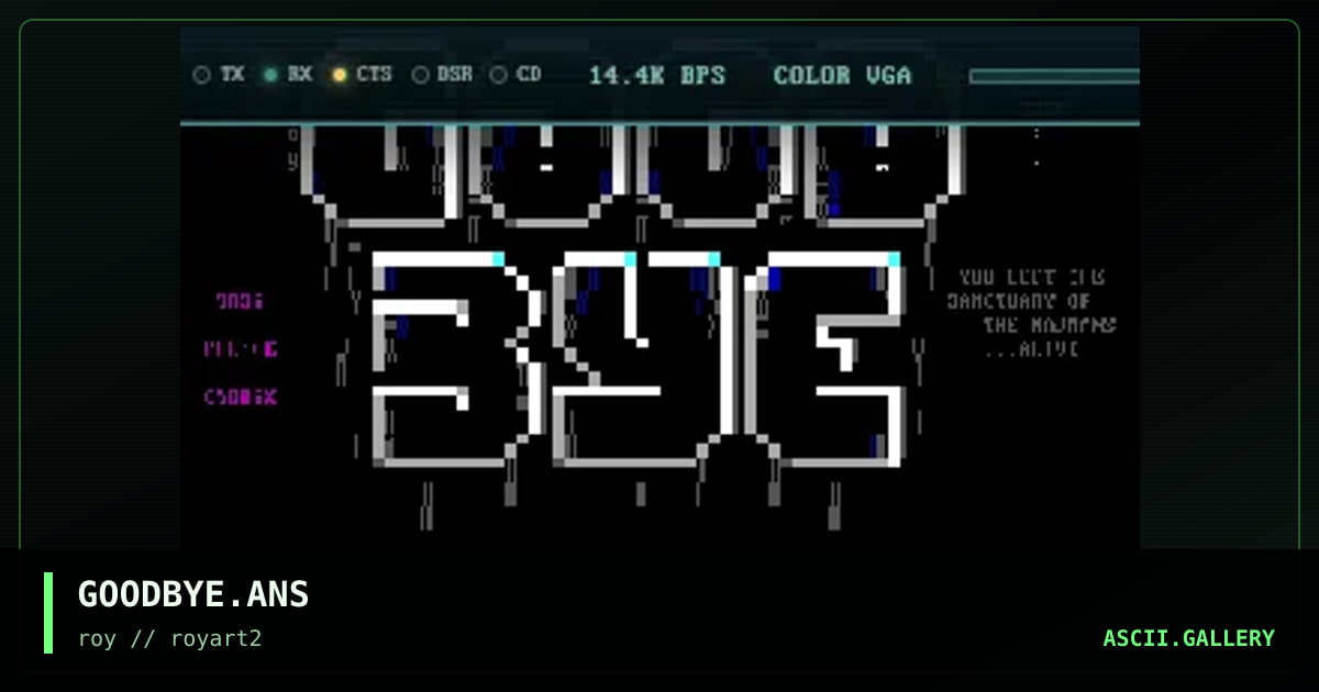 GOODBYE.ANS, by roy, 1994