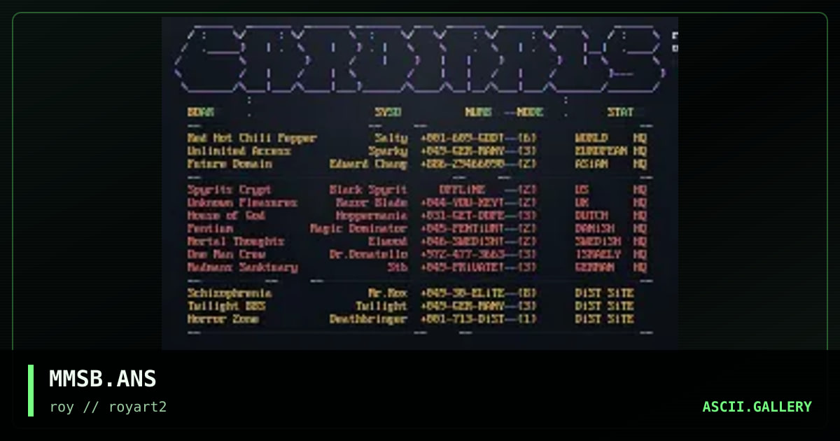 MMSB.ANS, by roy, 1994