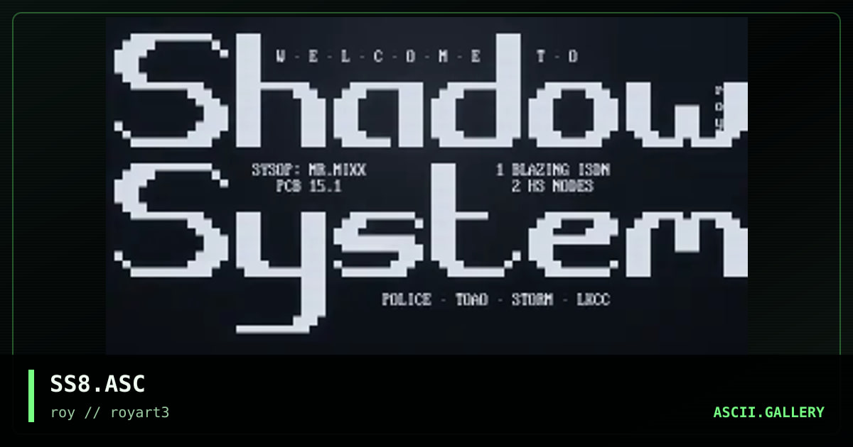 SS8.ASC, by roy, 1994