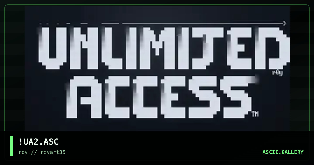 !UA2.ASC, by roy, 1994
