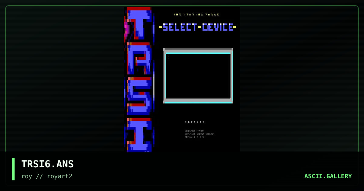 TRSI6.ANS, by roy, 1994