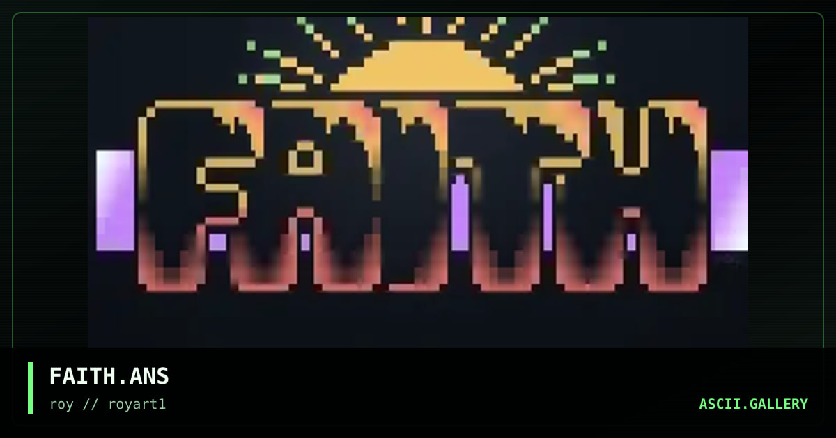 FAITH.ANS, by roy, 1994