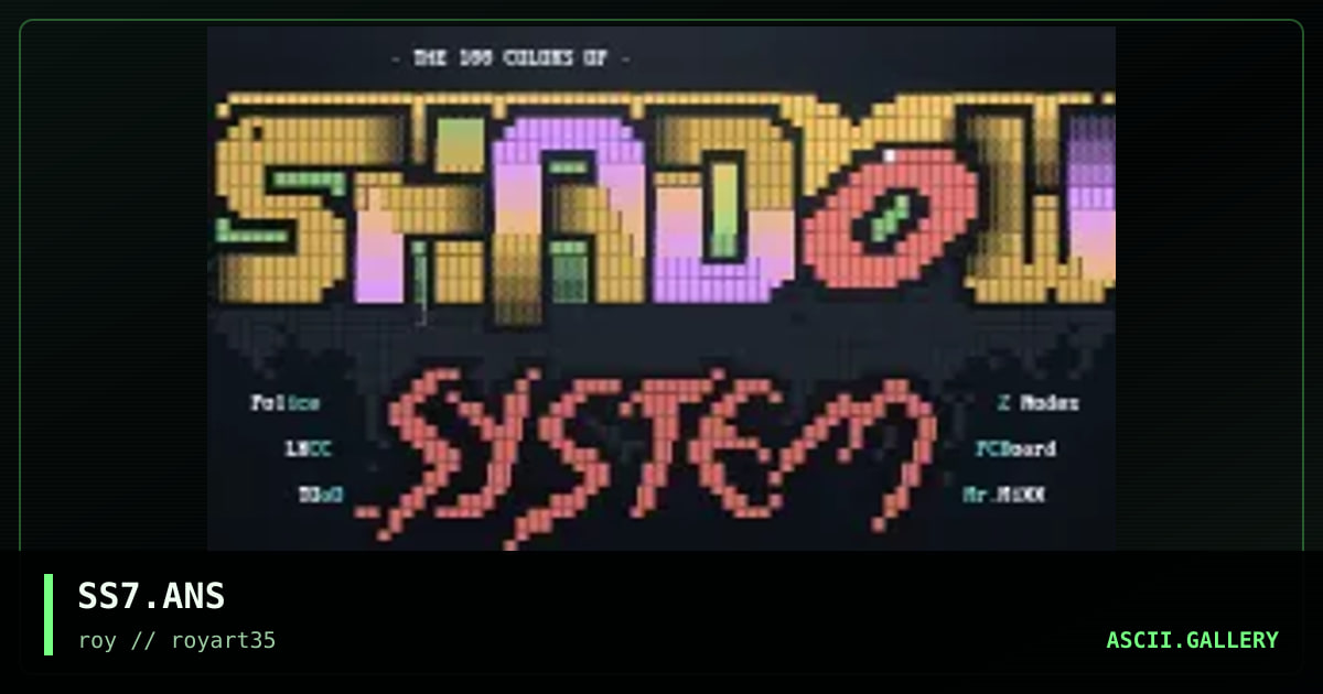 SS7.ANS, by roy, 1994