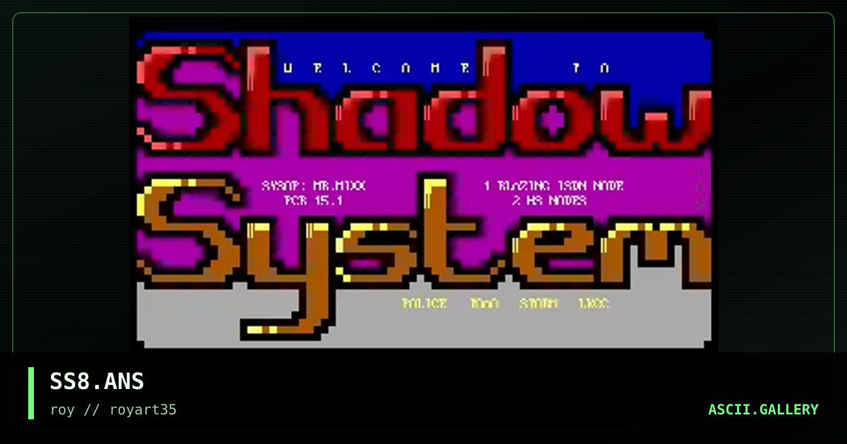 SS8.ANS, by roy, 1994