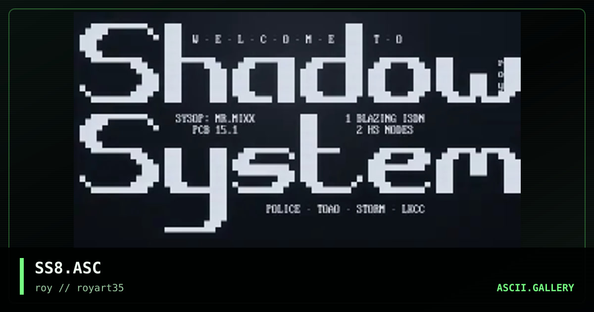 SS8.ASC, by roy, 1994