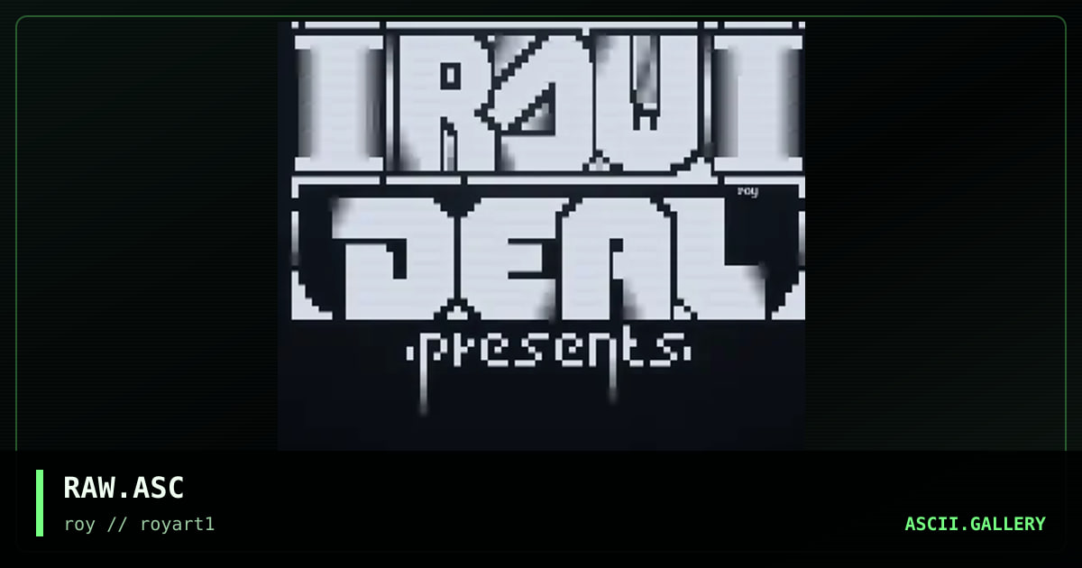 RAW.ASC, by roy, 1994