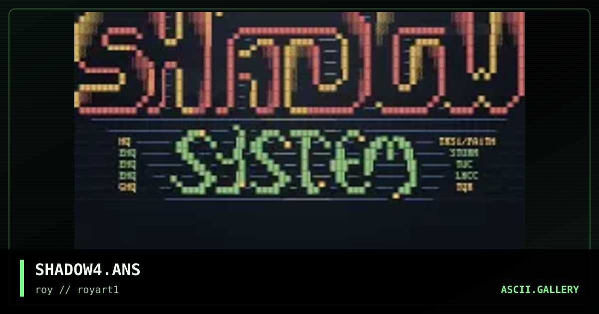 SHADOW4.ANS, by roy, 1994