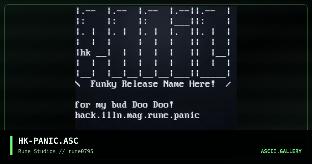 panic diz, by hack, 1995