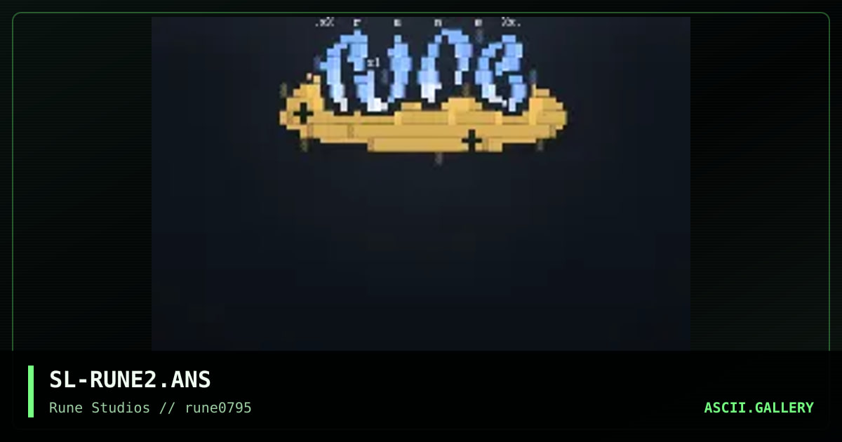 rune logo numbah twoo, by sir lancelot, 1995