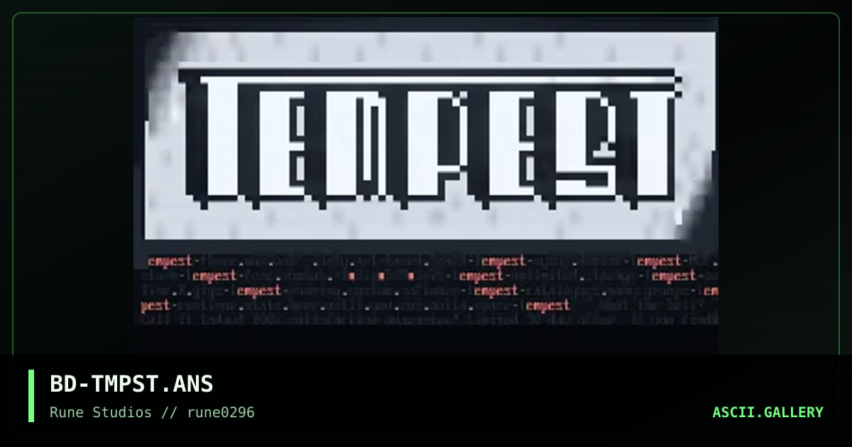 tempest, by blunted, 1996