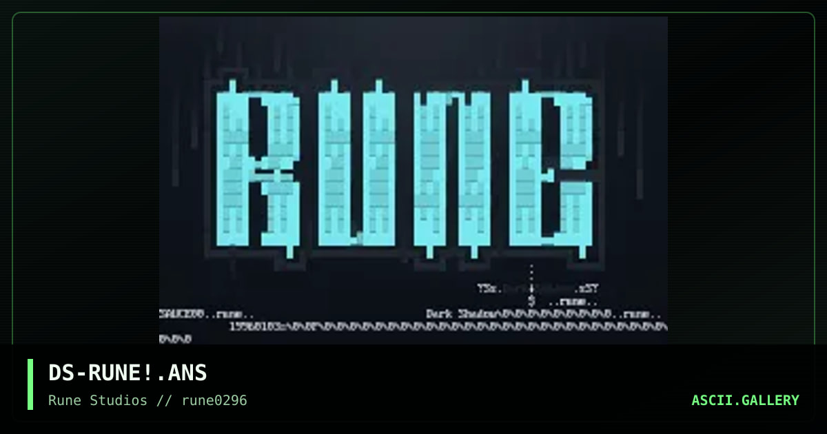 rune logo, by dark shadow, 1996