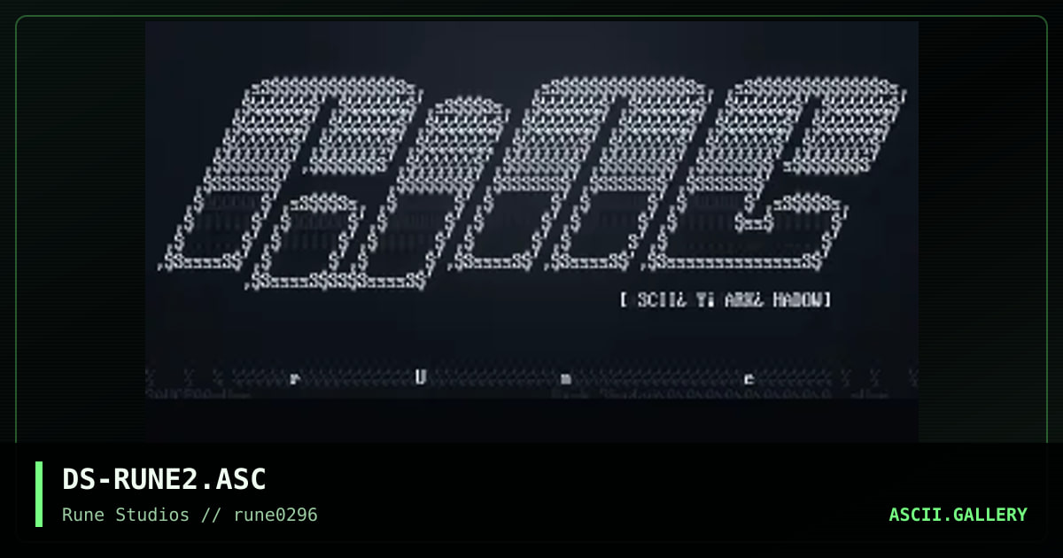 rune logo, by dark shadow, 1996