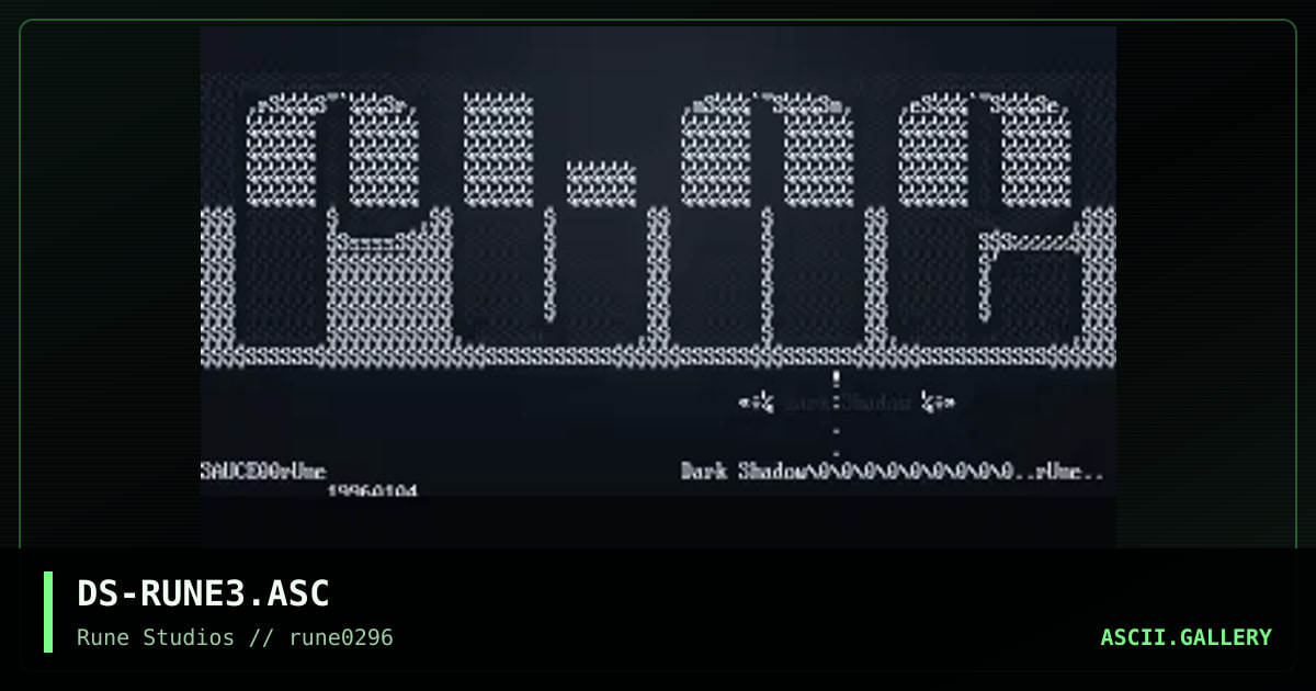 rune logo, by dark shadow, 1996