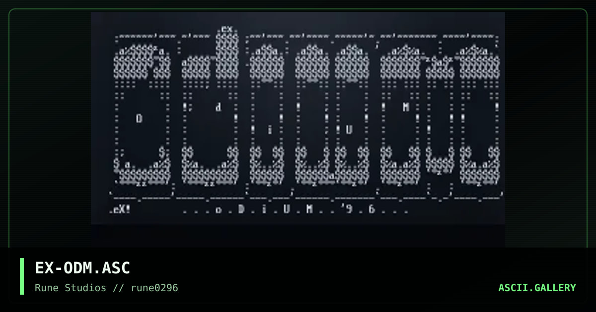 odium logo, by exorcet, 1996