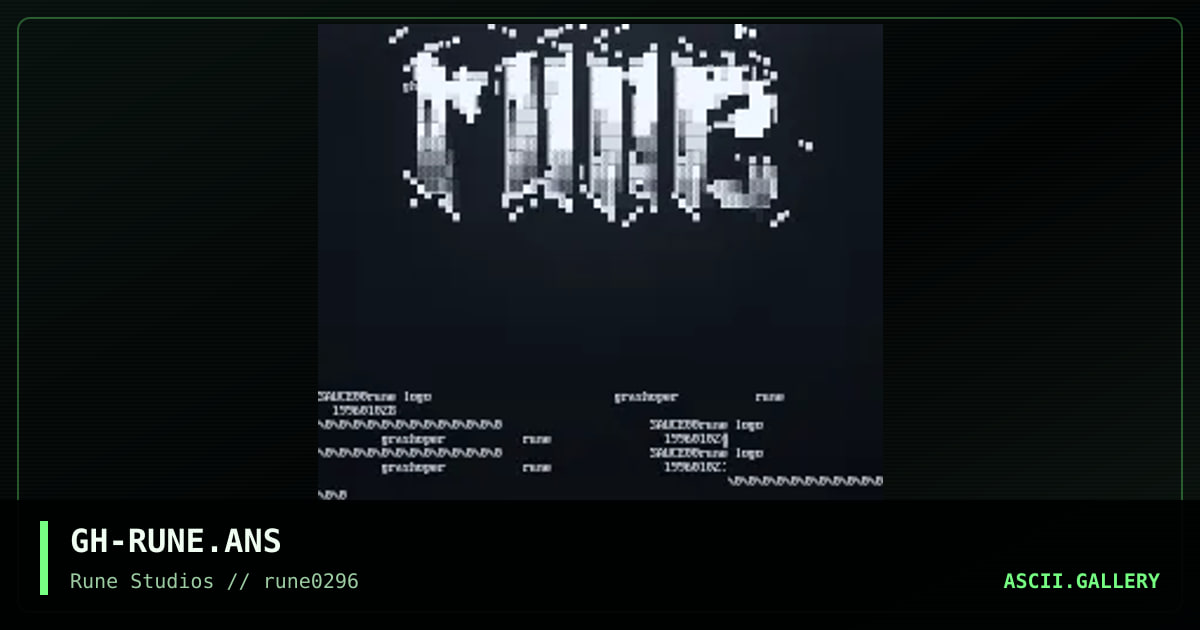 rune logo, by grashoper, 1996