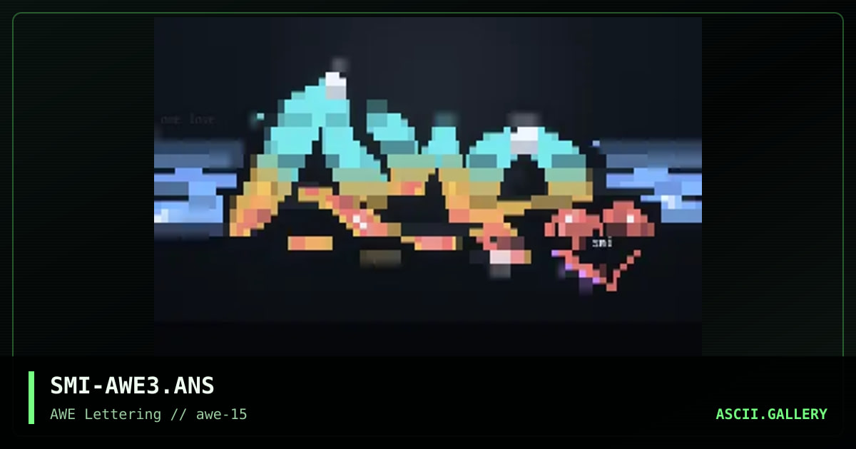 AWE Lettering, by samurai, 1998