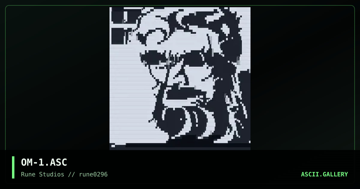 ascii piece #one, by omega red, 1996