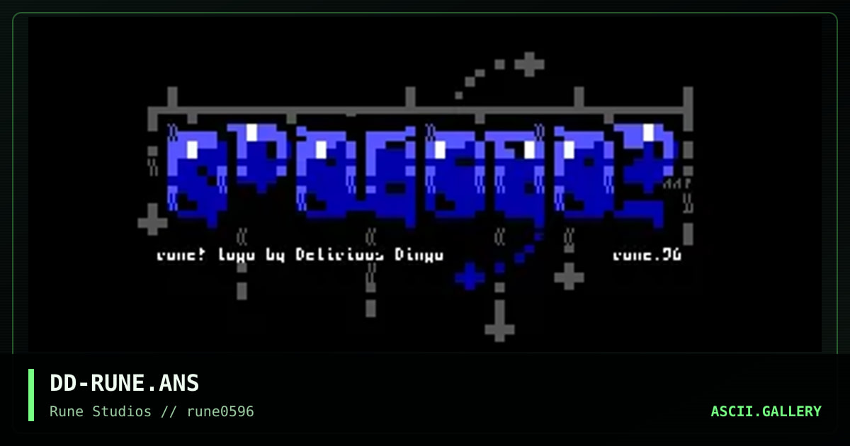 rune logo, by delirious dingo, 1996