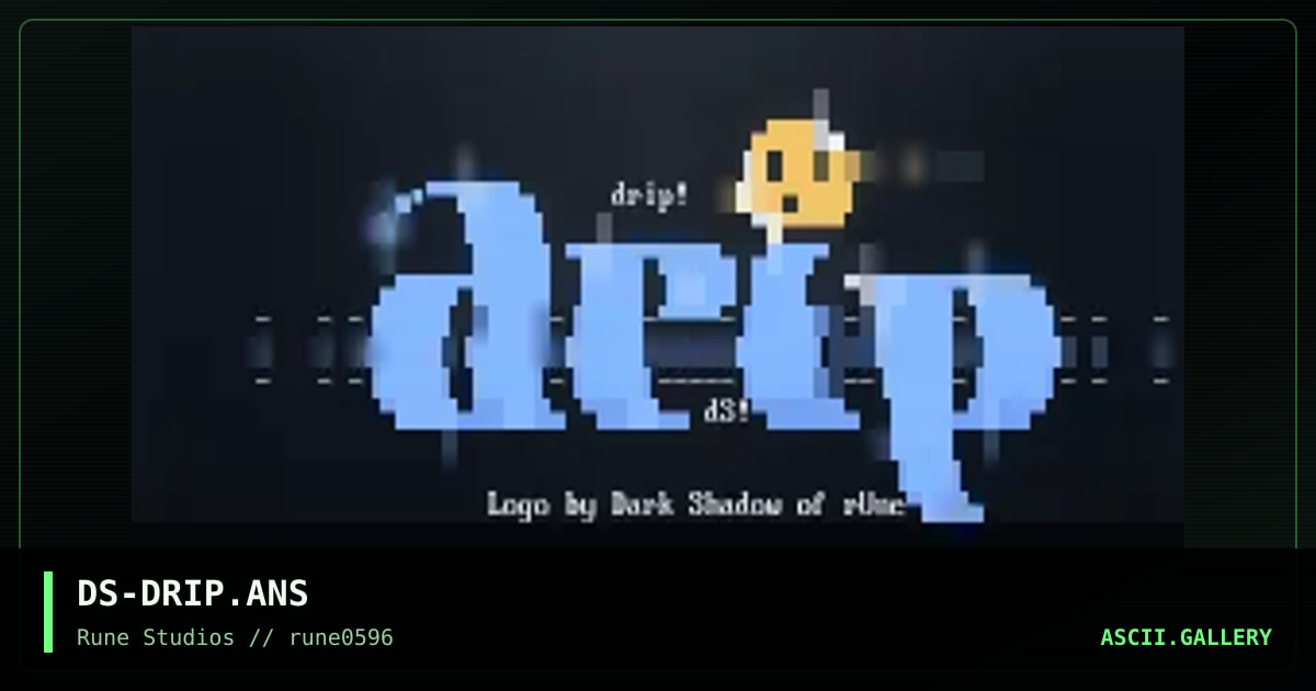 drip logo, by dark shadow, 1996