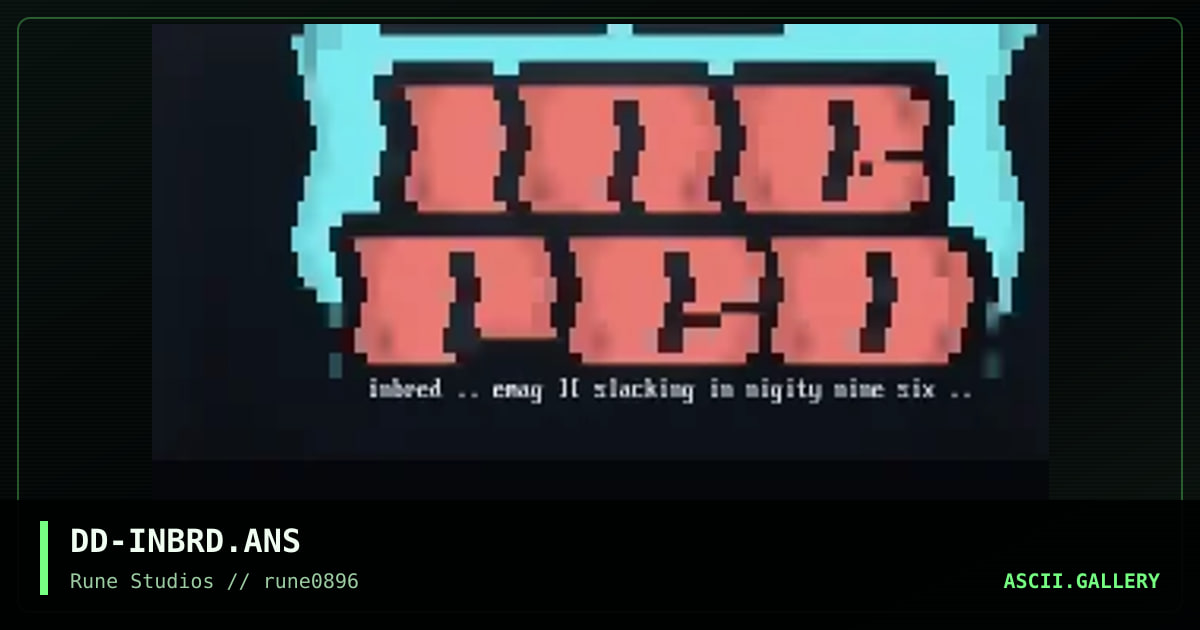 inbred emag, by delirious dingo, 1996