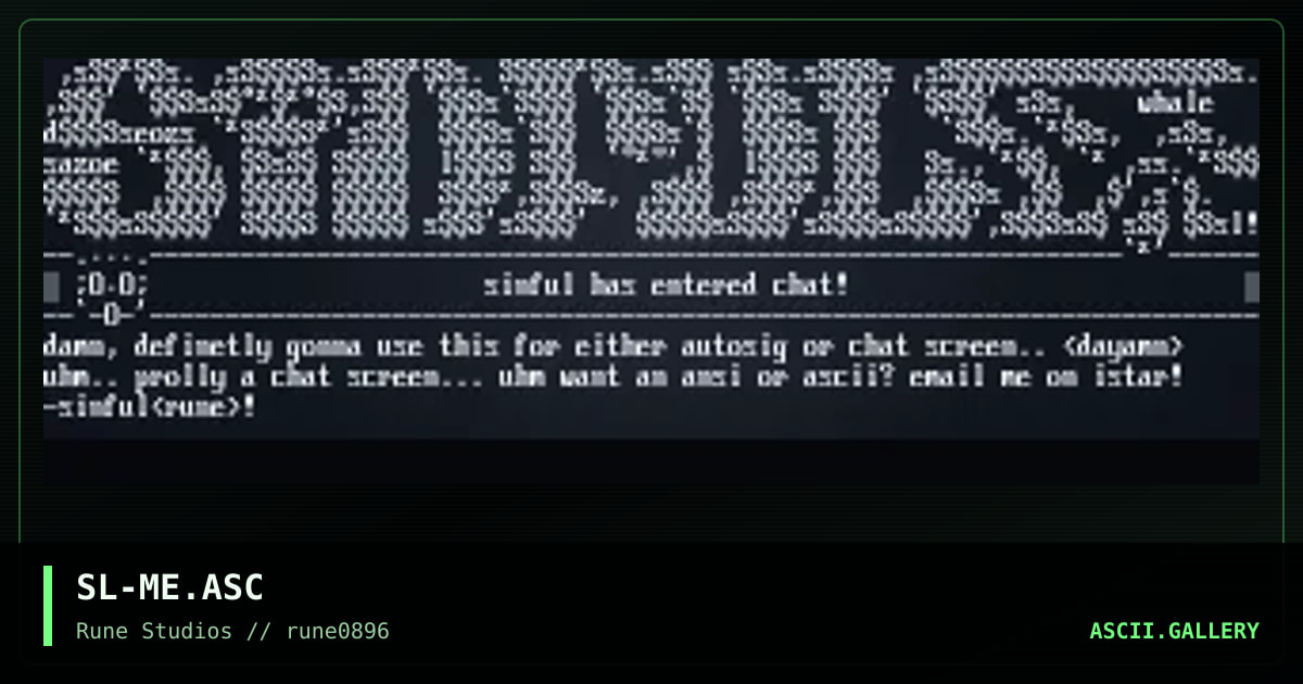 sig?! yeh! my sig!, by sinful, 1996