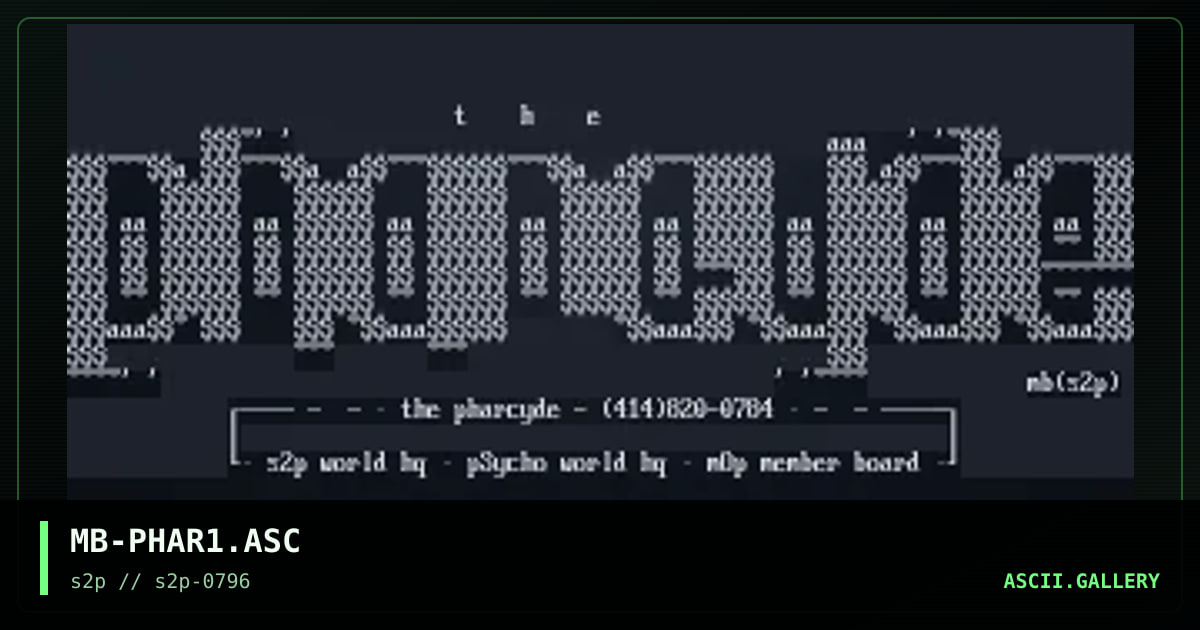 MB-PHAR1.ASC, by metallic blood, 1996