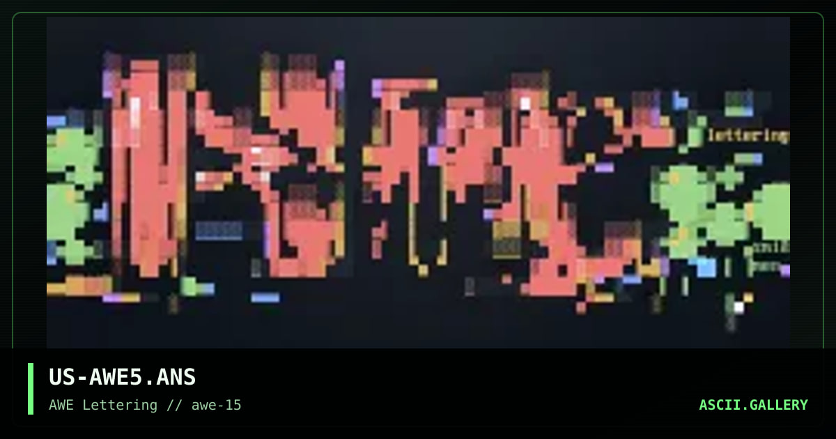 AWE Lettering, by samurai, mend, 1998
