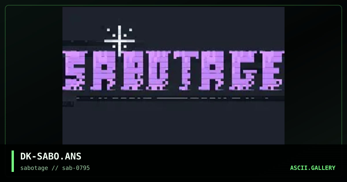 sabotage logo, by dr kevorkian, 1995