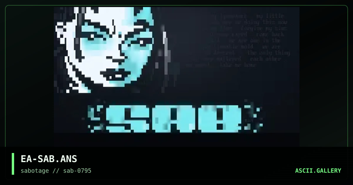 sabotage logo, by errant angel, 1995
