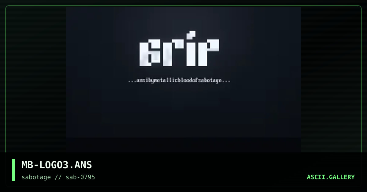 grip logo, by metallic blood, 1995
