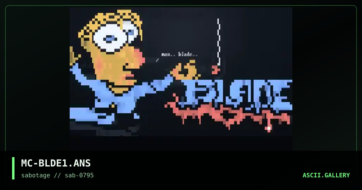 blade promotional, by mr corruption, 1995