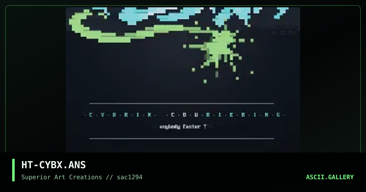 CYBRIX COURIERING, by hetero, 1994