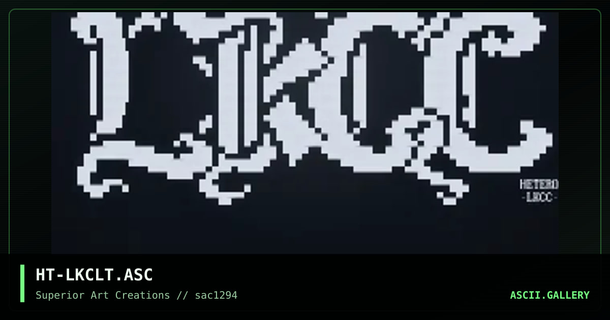 HT-LKCLT.ASC, by hetero, 1994