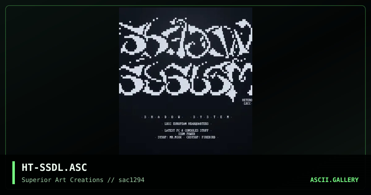 HT-SSDL.ASC, by hetero, 1994